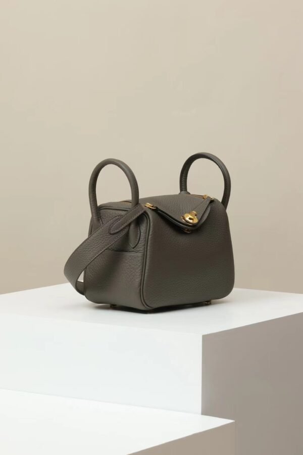 GPC Mode Lindy clemence Leather 8F tinware grey Gold Hardware 19cm Full Handmade