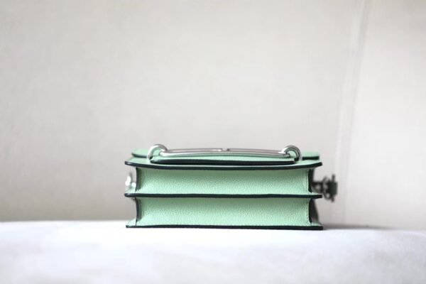 e98bdb48b21878d Hermès Roulis evercolor 31 Avocado green Silver Hardware 19cm Full Handmade