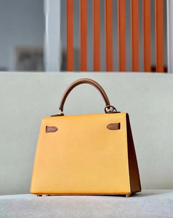 Hermes Kelly Epsom CK37 Golden Brown & 9V Yellow Gold Hardware 25cm Full Handmade