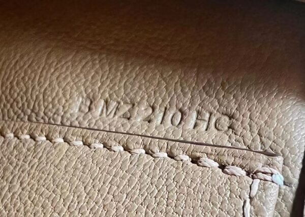 Hermes mini Kelly pochette Swift CC10 Creamy White & 4B Khaki Silver Hardware 22cm Full Handmade