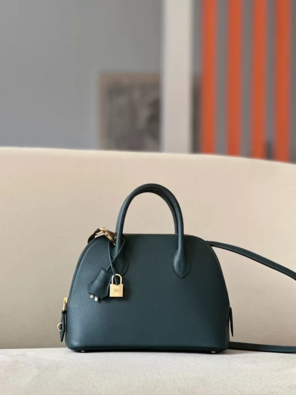Hermès Bolide Evercolor 1T Dark green Gold Hardware 26cm Full Handmade