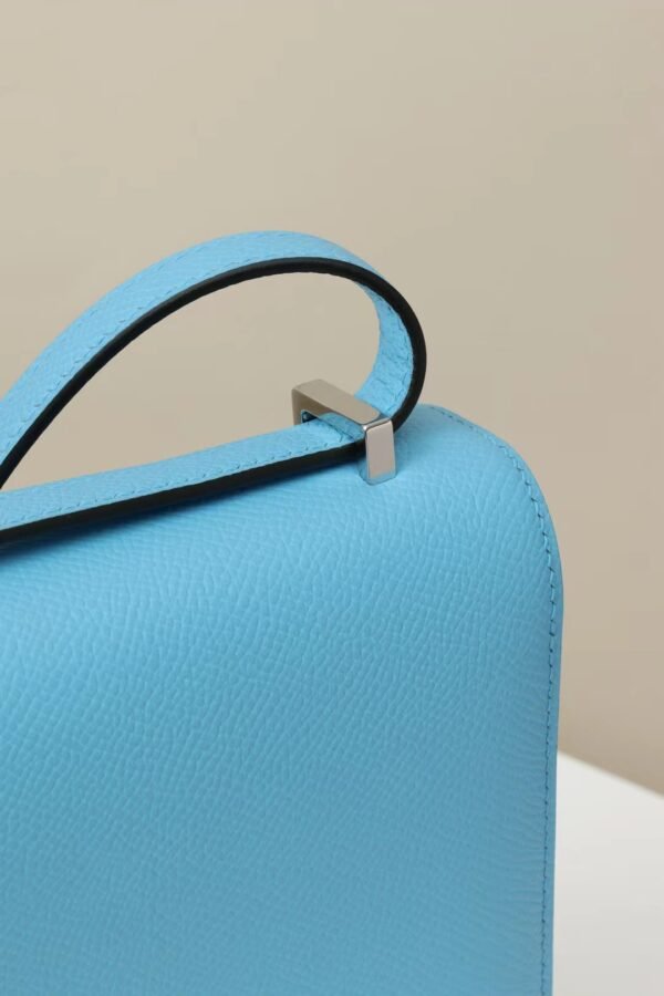 GPC Mode Constance Epsom Fresh Candy Blue Silver Hardware 18cm Full Handmade