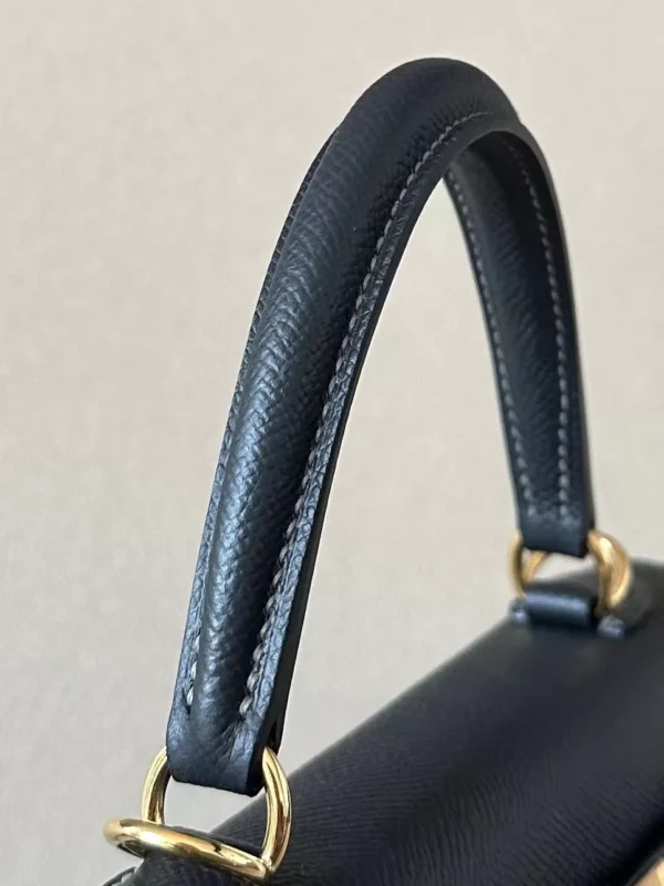 Hermès Kelly Epsom 88 Graphite grey Gold Hardware 25cm Full Handmade