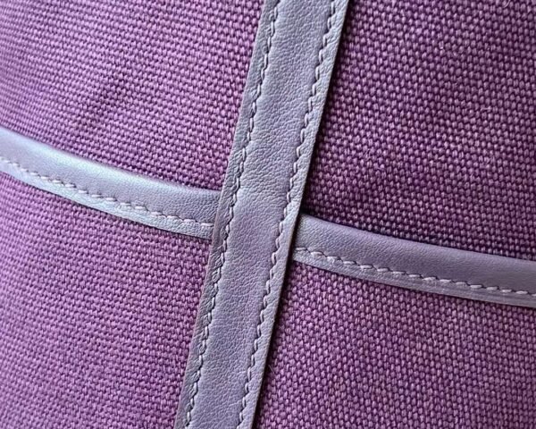 eef8c614801b694 Hermes Picotin Canvas & Swift N5 Blackcurrant purple Gold Hardware 18cm Full Handmade