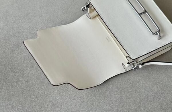 eef9e840c5e5135 Hermes Roulis Swift I2 Creamy White Silver Hardware 18cm Full Handmade
