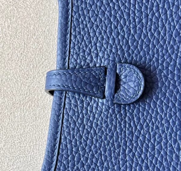 Hermès Evelyne TC 73 Gem Blue Gold Hardware 17cm Full Handmade