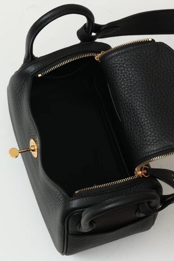 f0d678227082d32 GPC Mode Lindy clemence Leather CK89 Black Gold Hardware 19cm Full Handmade