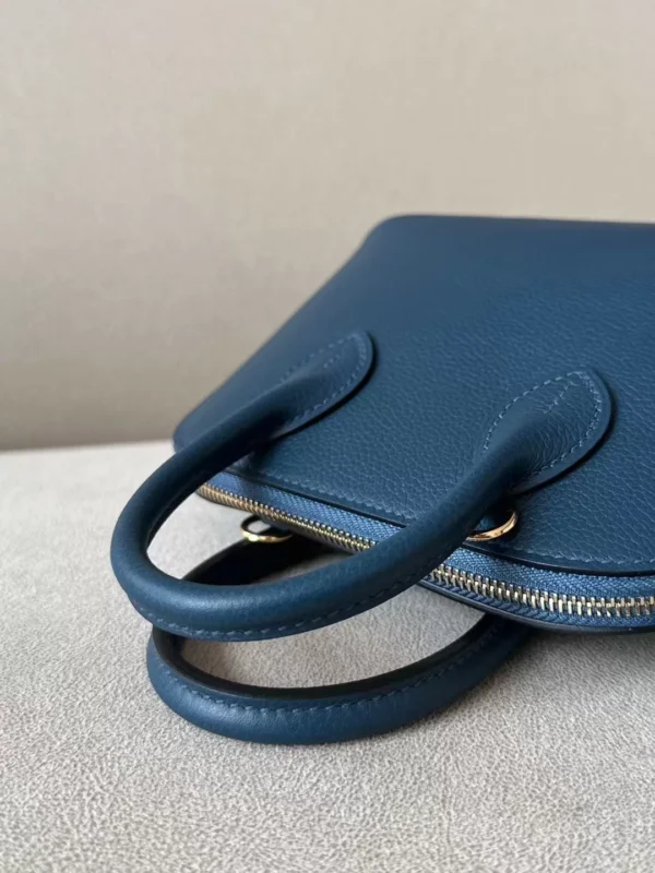 Hermès Bolide Evercolor 7P Prussian blue Gold Hardware 18cm Full Handmade