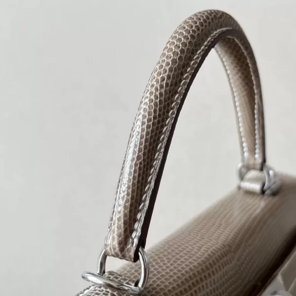 f2047e6ba974e72-jpg Hermès Kelly wild Lizard 17 Twine grey Silver Hardware 25cm Full Handmade