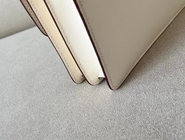 f33274f46de6ed9 Hermes Roulis Swift I2 Creamy White Silver Hardware 18cm Full Handmade