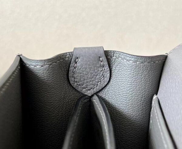 Hermes Roulis evercolor Etain Grey Silver Hardware 18cm Full Handmade
