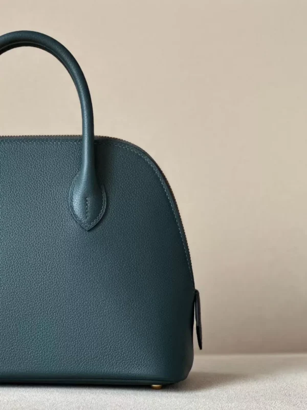 Hermès Bolide Evercolor 1T Dark green Gold Hardware 26cm Full Handmade