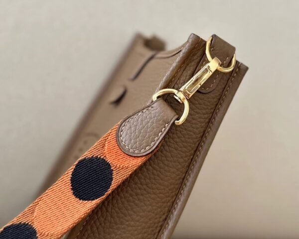 Hermès mini Evelyne TC DO Deep Khaki Gold Hardware 17cm Full Handmade