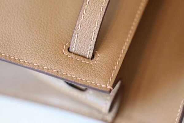 Hermes Kelly dance evercolor Do Deep Etoupe Brown Silver Hardware 22cm Full Handmade