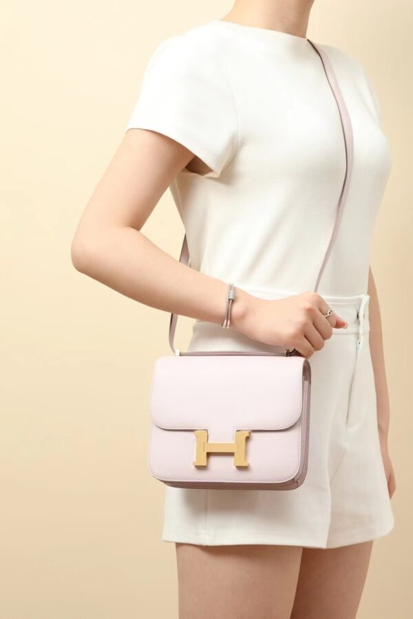 GPC Mode Constance Epsom 09 Light Purple Pink Gold Hardware 18cm Full Handmade