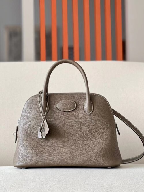 Hermes Bolide TC Etoupe Grey Silver Hardware 31cm Full Handmade