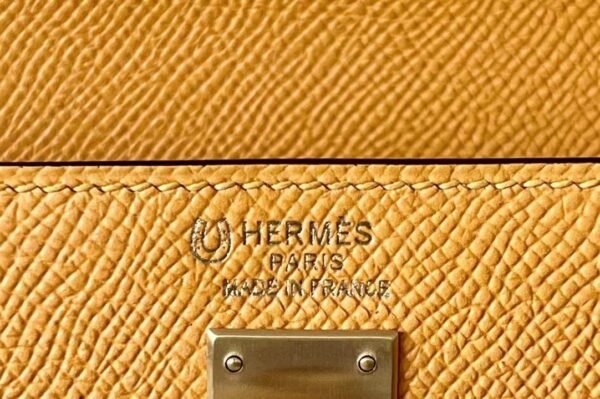 Hermes Kelly Epsom CK37 Golden Brown & 9V Yellow Gold Hardware 25cm Full Handmade