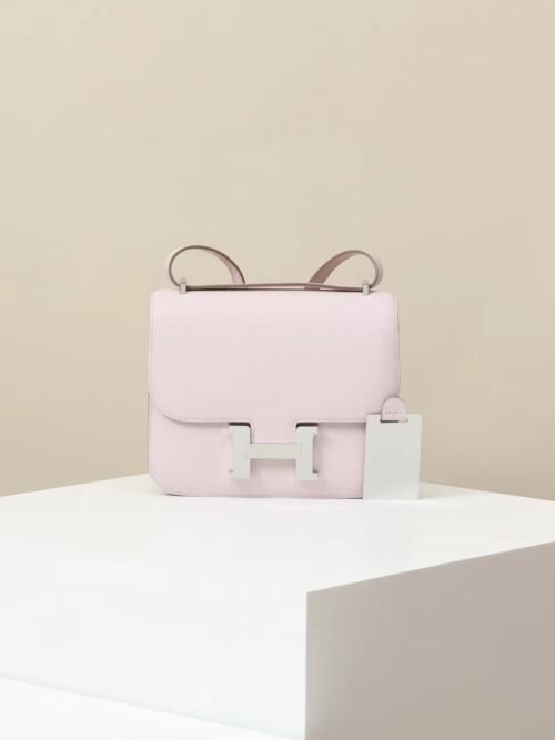 GPC Mode Constance Epsom Light Purple Pink Silver Hardware 18cm Full Handmade