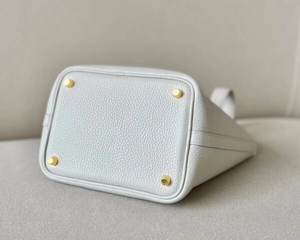 f99a8fdfef8f816 Hermès Picotin TC 8L Ice White Gold Hardware 18cm Full Handmade
