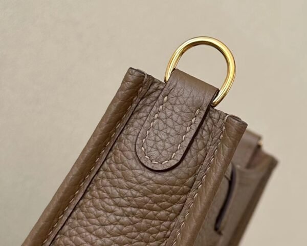 Hermès mini Evelyne TC DO Deep Khaki Gold Hardware 17cm Full Handmade