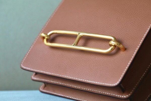 faa0033d475544c Hermès Roulis evercolor CK37 Golden Brown Gold Hardware 19cm Full Handmade