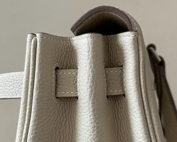 Hermès Kelly ado Togo CC10 Creamy White Silver Hardware 21cm Full Handmade