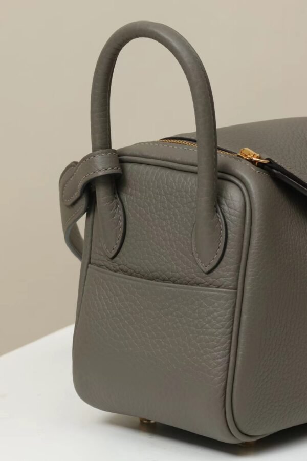 GPC Mode Lindy clemence Leather 0L Grey Gold Hardware 19cm Full Handmade