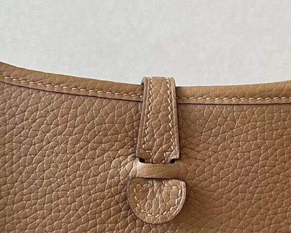 Hermès mini Evelyne TC OM Tea Khaki Gold Hardware 17cm Full Handmade
