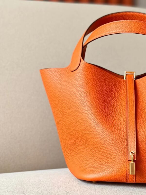 febf11a64952cad Hermes Picotin TC CK93 Orange Gold Hardware 22cm Full Handmade