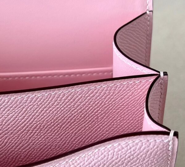 Hermès Constance Epsom 3Q sakura pink Silver Hardware 18cm Full Handmade