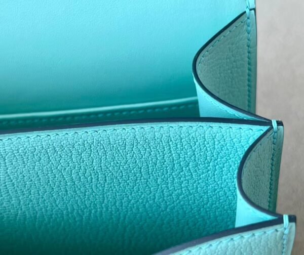 Hermes Constance Chevre 7v Candy Blue Gold Hardware 18cm Full Handmade