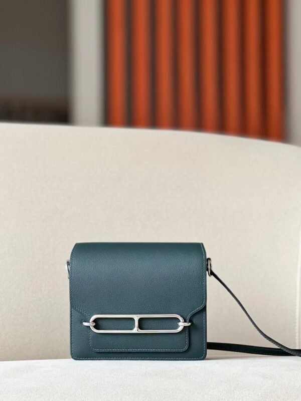 Hermes Roulis evercolor 6O Cypress green Silver Hardware 18cm Full Handmade