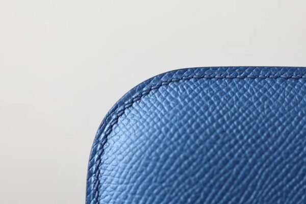 Hermès Constance Epsom R2 Agate blue enamel buckle Silver Hardware 18cm Full Handmade