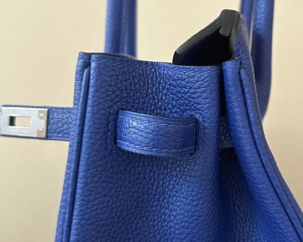 Hermès Birkin Togo 7T Bright Deep Blue Silver Hardware 25cm Full Handmade