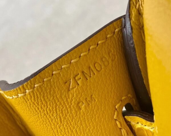 Hermès Birkin togo & Niloticus 9D Amber yellow Silver Hardware 25cm Full Handmade