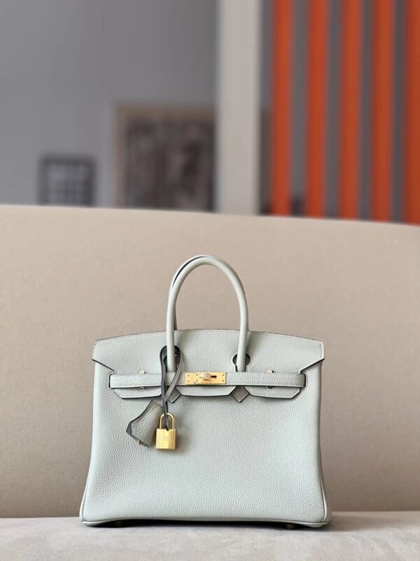 Hermès Birkin Togo 0V Crystal grey Gold Hardware 25cm Full Handmade
