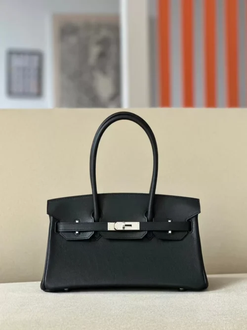 GPC Mode Birkin Swift CK89 Black Silver Hardware 30cm Full Handmade