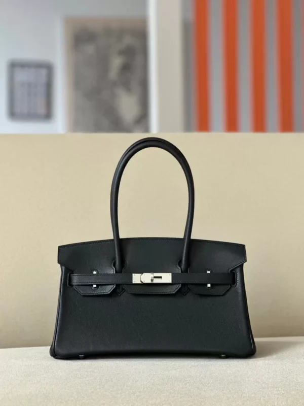 GPC Mode Birkin Swift CK89 Black Silver Hardware 30cm Full Handmade