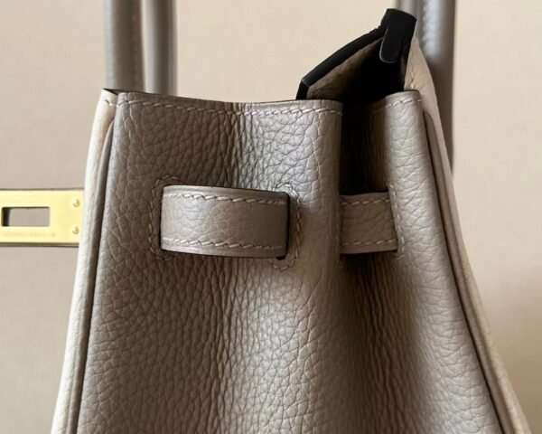 Hermès Birkin Togo 8L Ice White & M8 Grey Gold Hardware 25cm Full Handmade