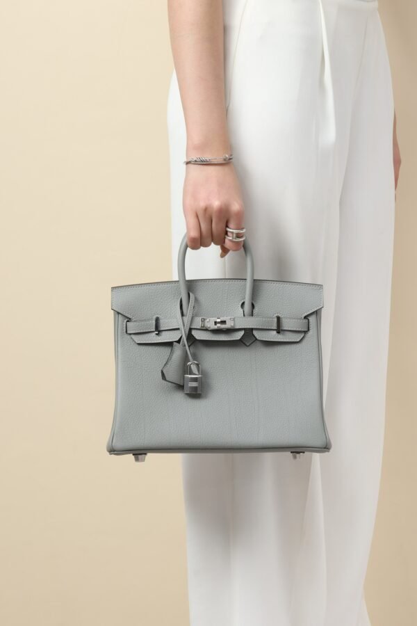 10f2d9e91726b9e GPC Mode Birkin Togo Leather 4Z Gull grey Silver Hardware 25cm Full Handmade