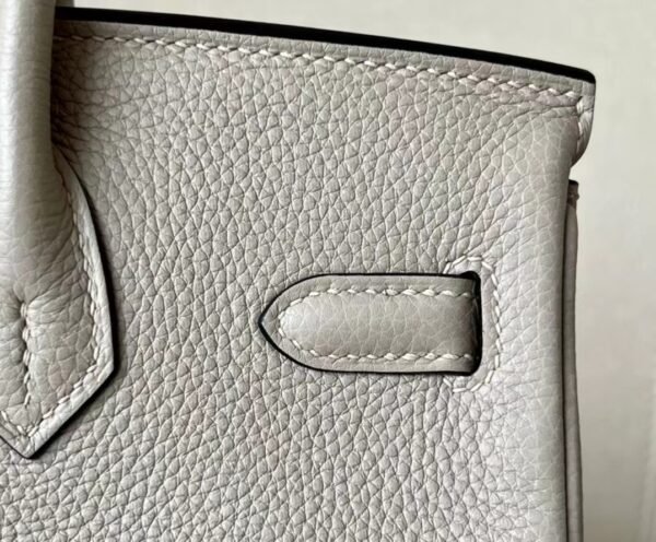 Hermes Birkin Togo Griss Silver Hardware 25cm Full Handmade
