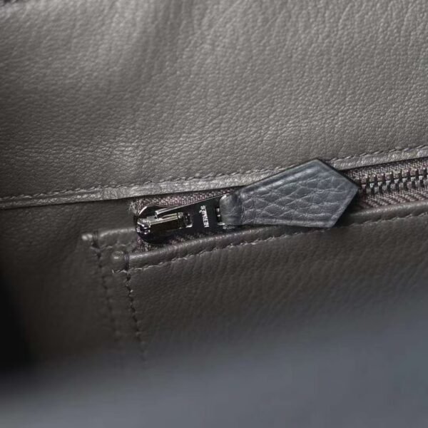 13a28158cf20f46 GPC Mode Birkin TC Leather CK84 Gris fonce Grey Silver Hardware 40cm Full Handmade