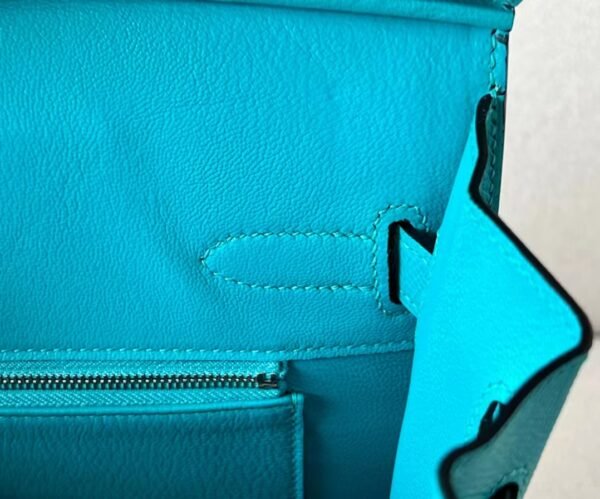 Hermes Birkin Epsom 7F Peacock blue Silver Hardware 30cm Full Handmade