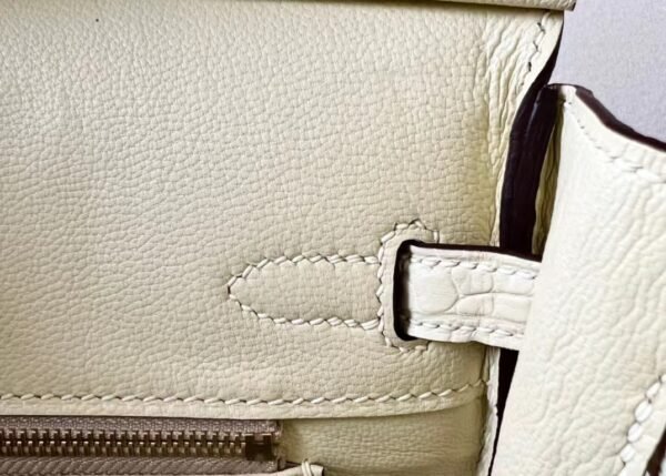 Hermes Birkin Matte Alligator crocodile 2H Kahaki & Y1 vanilla Gold Hardware 25cm Full Handmade