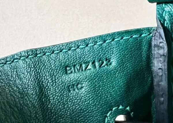 Hermes Birkin Shiny Niloticus crocodile 6Q jade green Gold Hardware 35cm Full Handmade