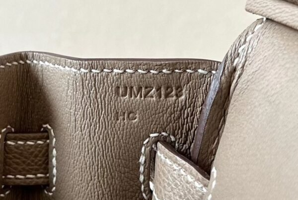 Hermès Birkin Epsom CK18 Etoupe Grey Silver Hardware 25cm Full Handmade