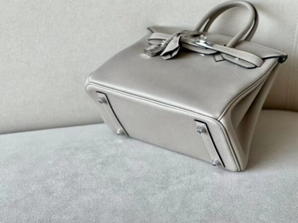 Hermes Birkin Togo Griss Silver Hardware 25cm Full Handmade