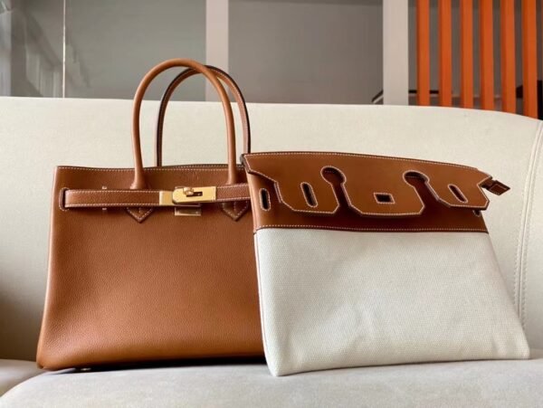 Hermes Birkin Barenia CK37 Golden Brown Gold Hardware 30cm Full Handmade