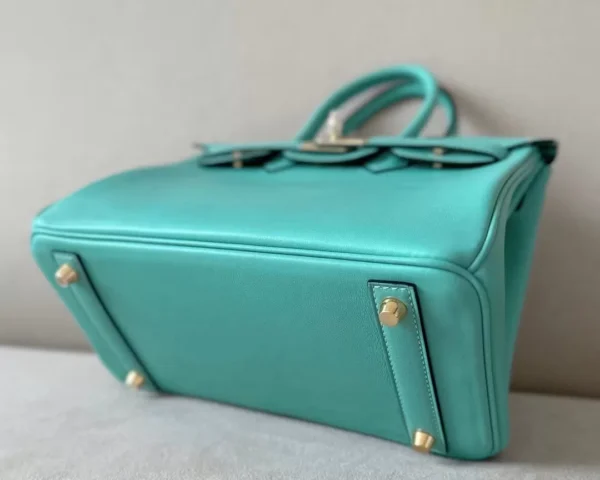 Hermès Birkin Swift 3P Macaron blue Gold Hardware 25cm Full Handmade