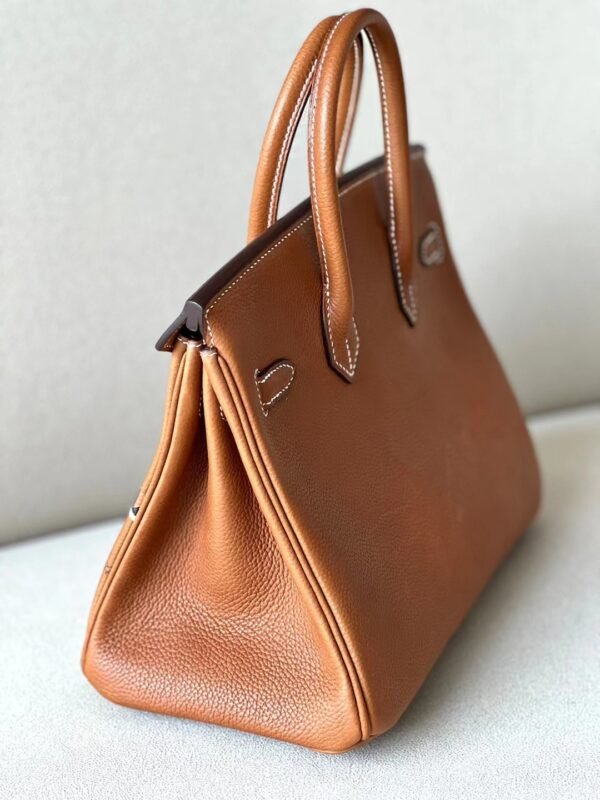 Hermes Birkin Barenia CK37 Golden Brown Gold Hardware 25cm Full Handmade